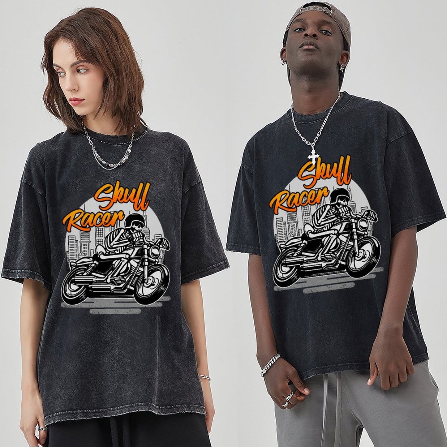 Unisex Vintage Solid Wash T-Shirts 2305102838
