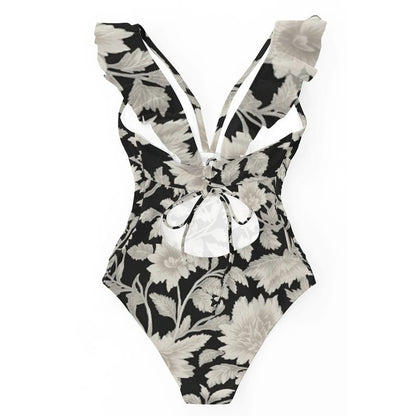 Casual Printed One Piece Swimsuit And Cover Up 2306102485