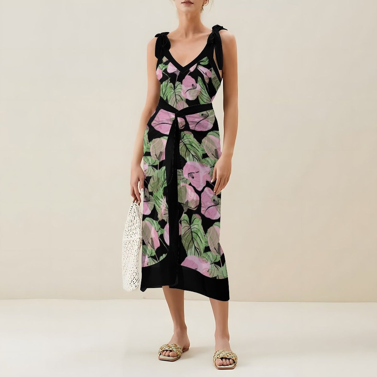 Casual Printed One-Piece Swimsuit And Cover Up 2305102413