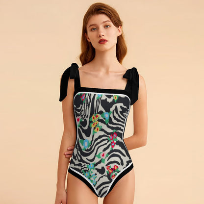 Fashion Printed One Piece Swimsuit And Cover Up 2305104590