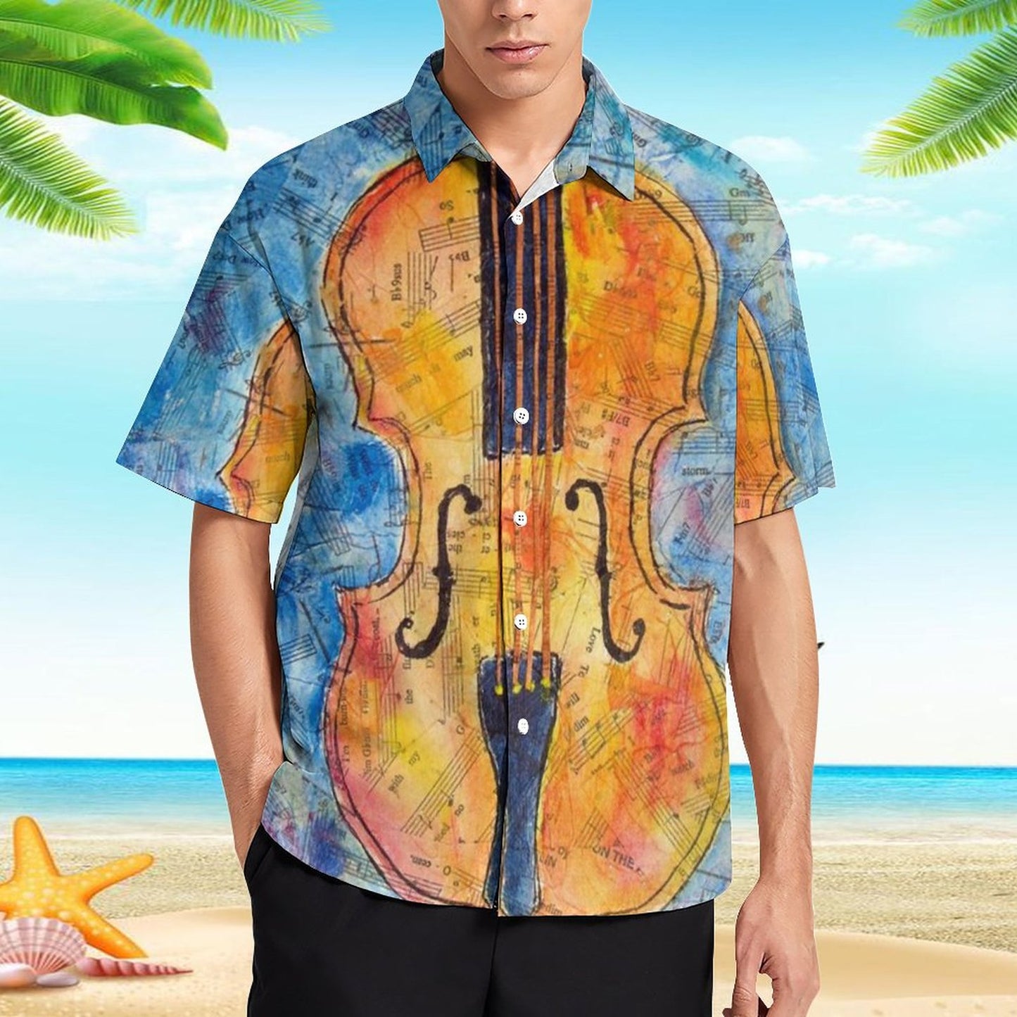Men's Hawaiian Print Resort Shirt 2305102032