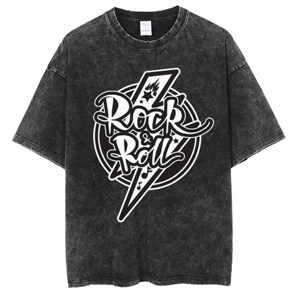 Unisex Vintage Solid Wash T-Shirts 2305102857