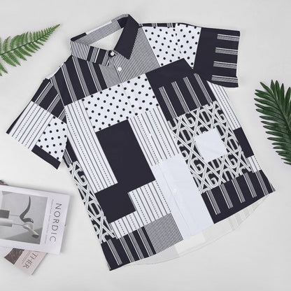 Men's Fashion Casual Printed Short Sleeve Shirts 2305107123