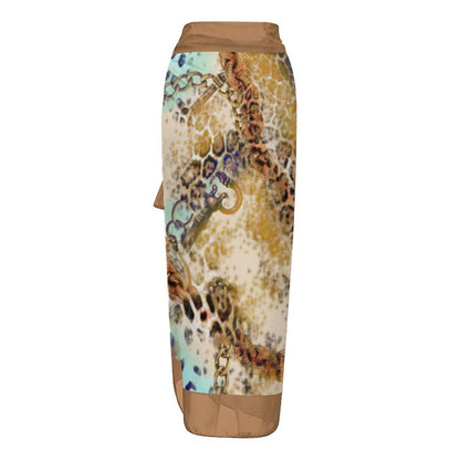Casual Printed One-Piece Swimsuit And Cover Up 2305102423