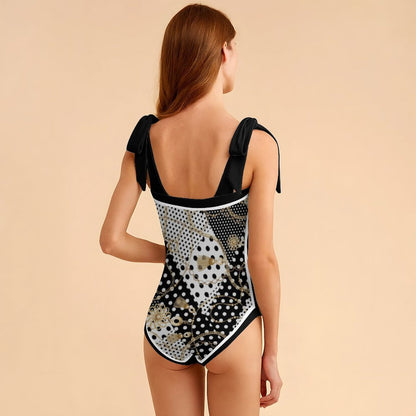 Fashion Printed One Piece Swimsuit And Cover Up 2305104458