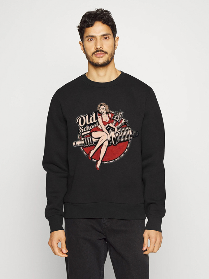 Unisex Round Neck Casual Printed Long Sleeve Sweatshirt