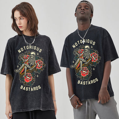 Unisex Vintage Solid Wash T-Shirts  2305101932