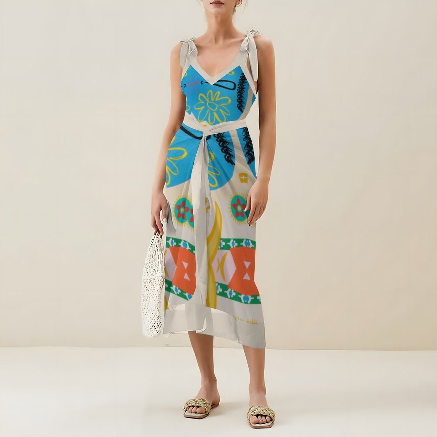 Casual Printed One Piece Swimsuit And Cover Up 2305104422