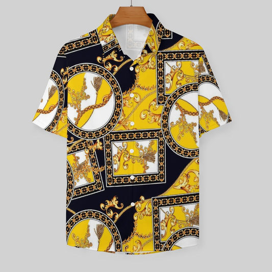 Men's Fashion Casual Printed Short Sleeve Shirts 2305107063