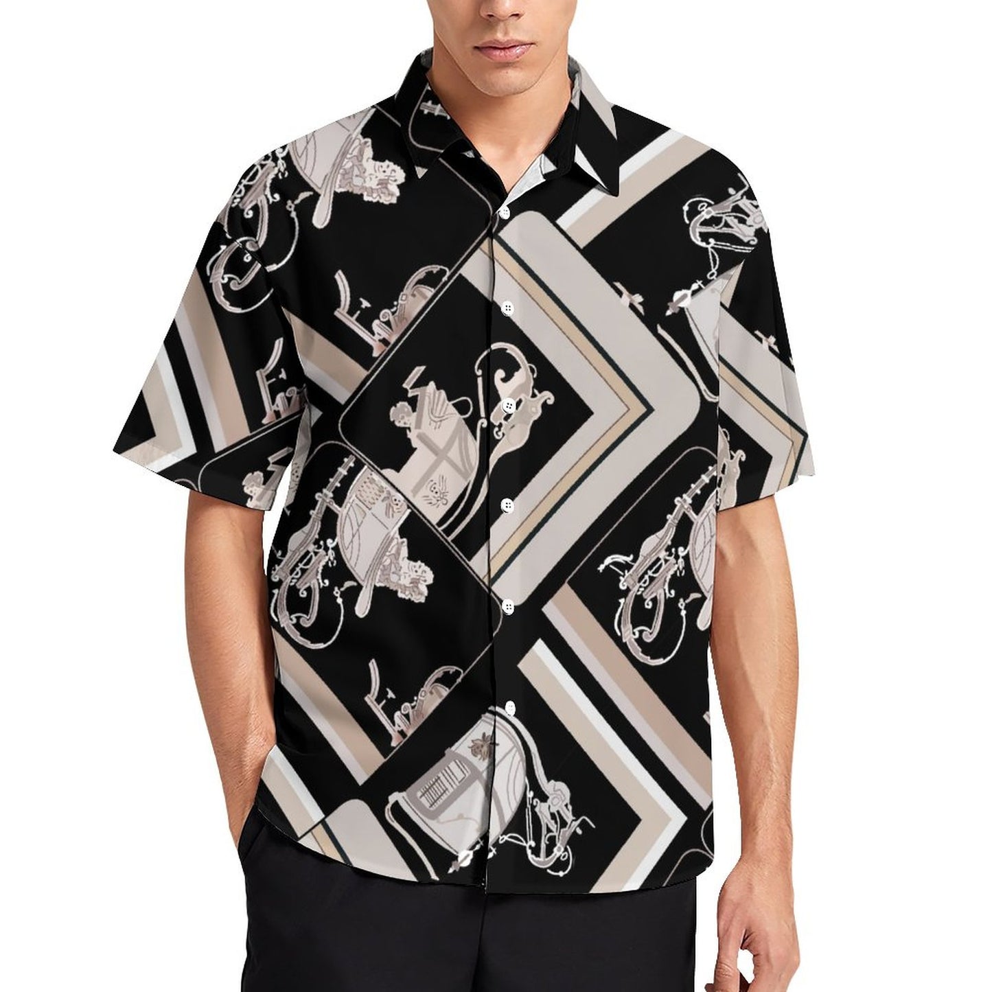 Men's Fashion Casual Printed Short Sleeve Shirts 2306100945