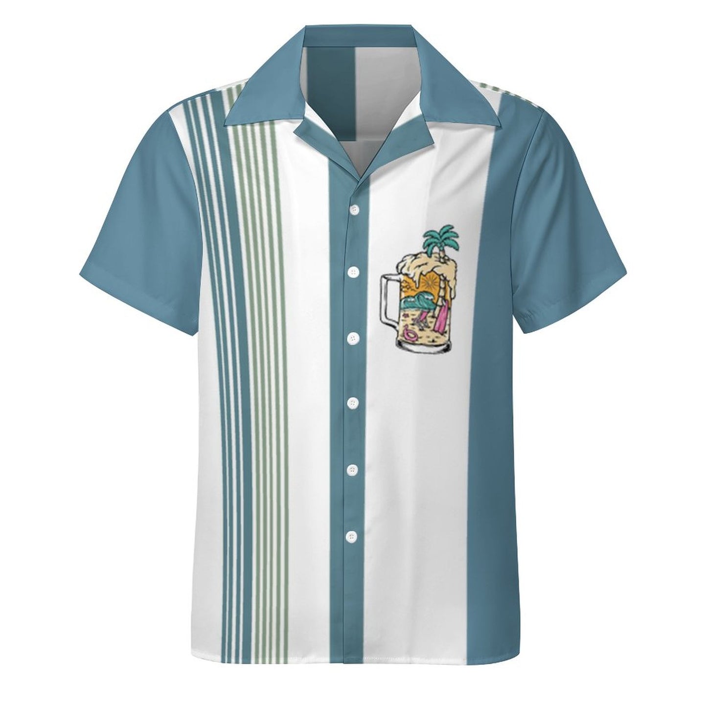 Men's Hawaiian Print Casual Shirt 2304104638