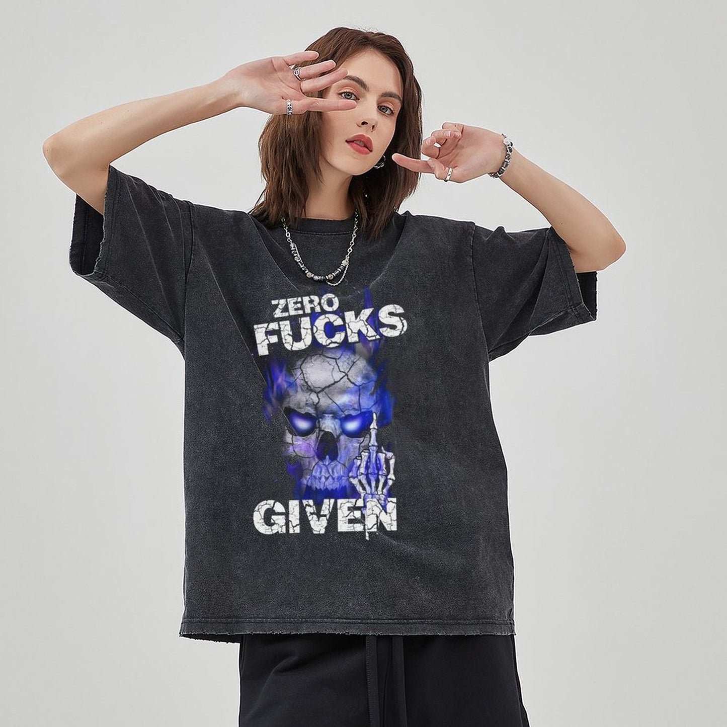 Unisex Vintage Solid Wash T-Shirts 2305104086