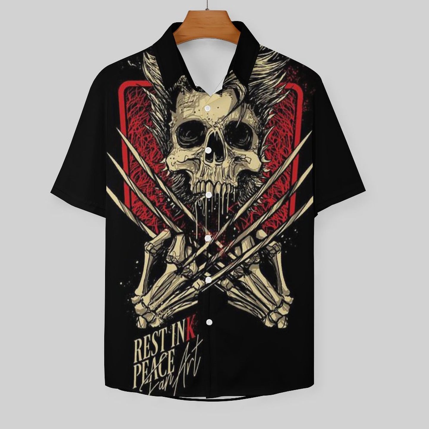 Men's Fashion Casual Printed Short Sleeve Shirts 2306105066
