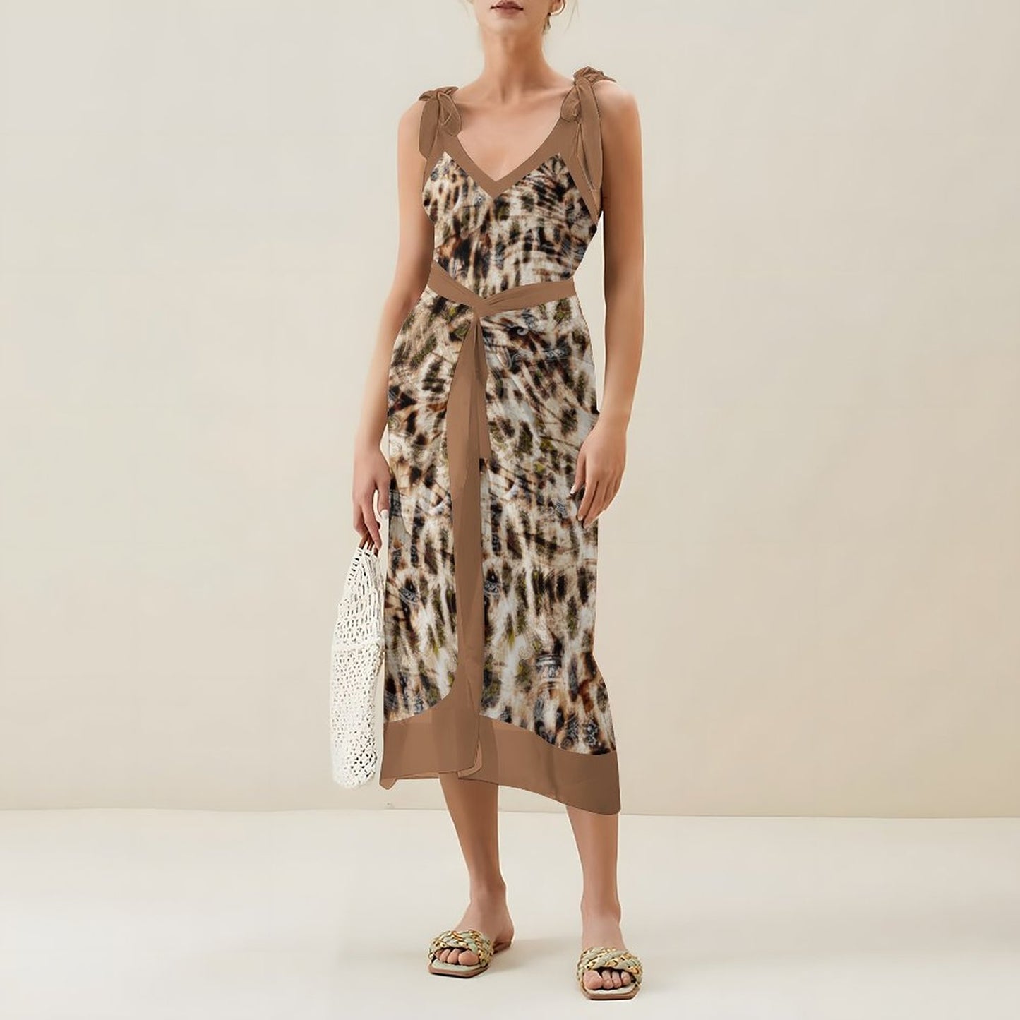 Casual Printed One-Piece Swimsuit And Cover Up 2305102512
