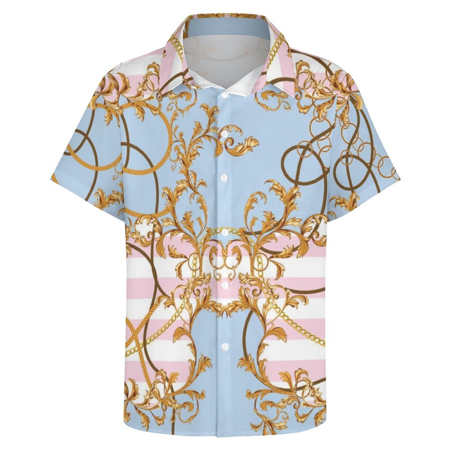 Men's Fashion Casual Printed Short Sleeve Shirts 2306101105