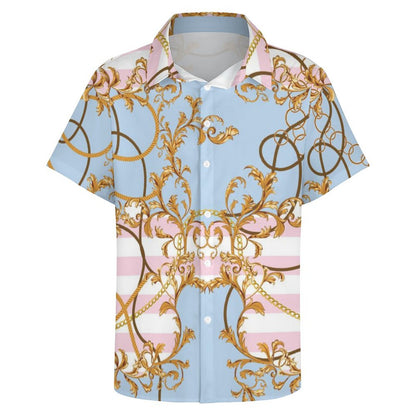 Men's Fashion Casual Printed Short Sleeve Shirts 2306101105