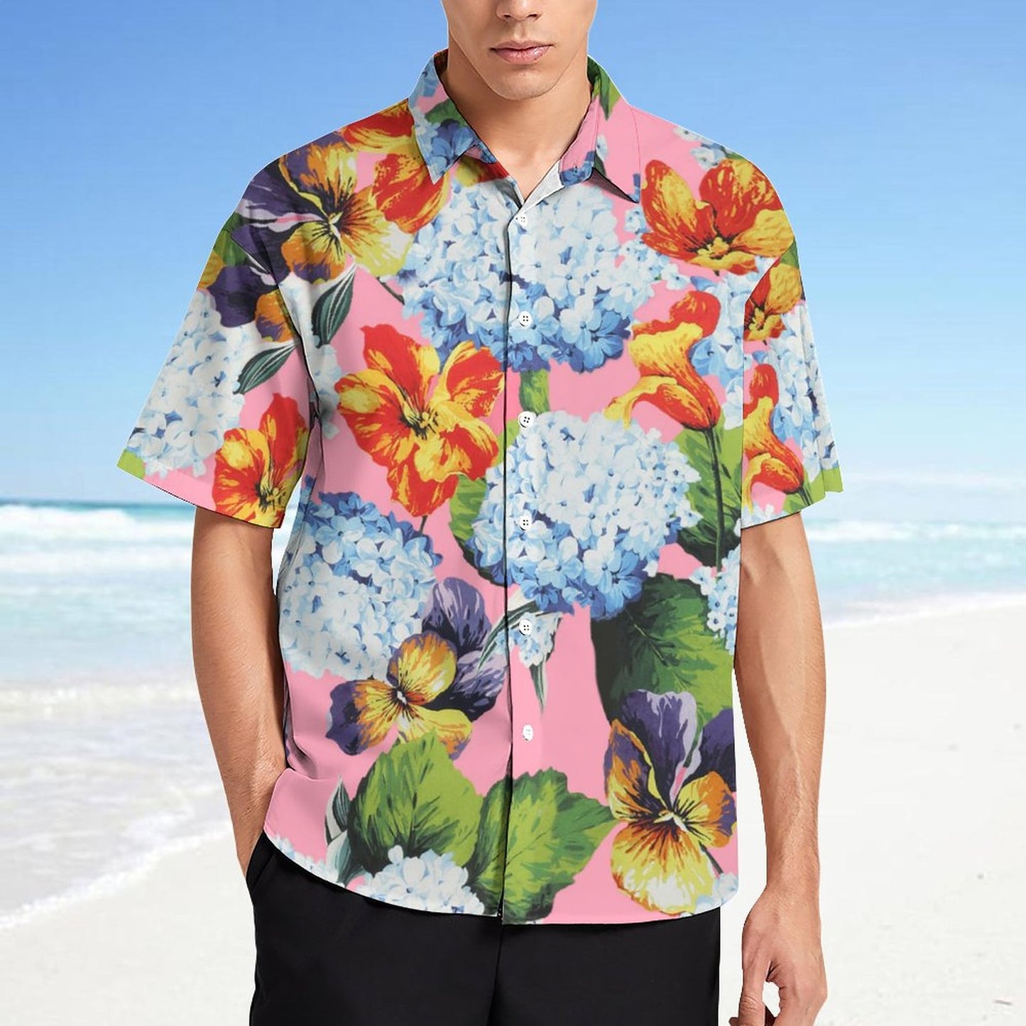 Men's Fashion Casual Printed Short Sleeve Shirts 2305107081