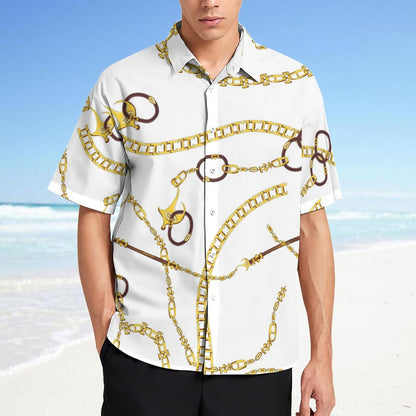 Men's Fashion Casual Printed Short Sleeve Shirts 2306100785