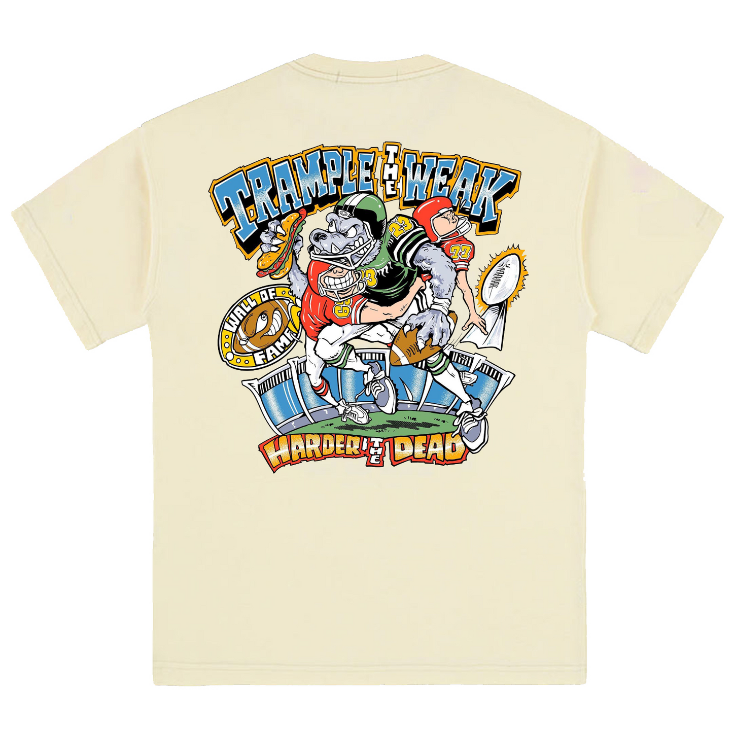 Unisex Vintage Casual Wash Print Denim T