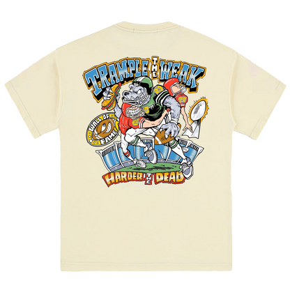 Unisex Vintage Casual Wash Print Denim T