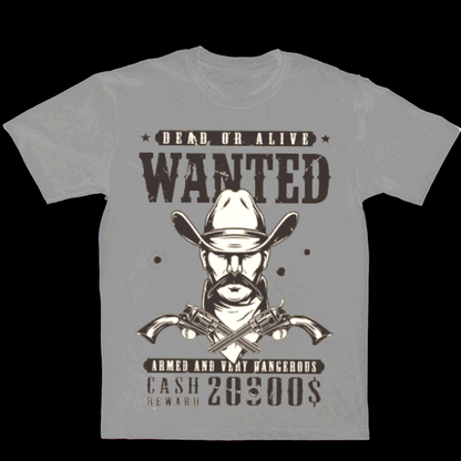 Cowboy Men's Casual Printed T-Shirt