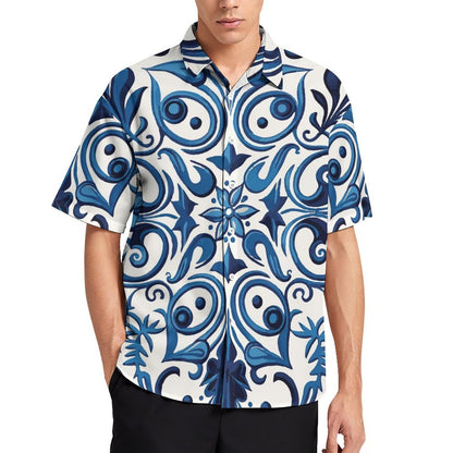 Men's Fashion Casual Printed Short Sleeve Shirts 2306100440