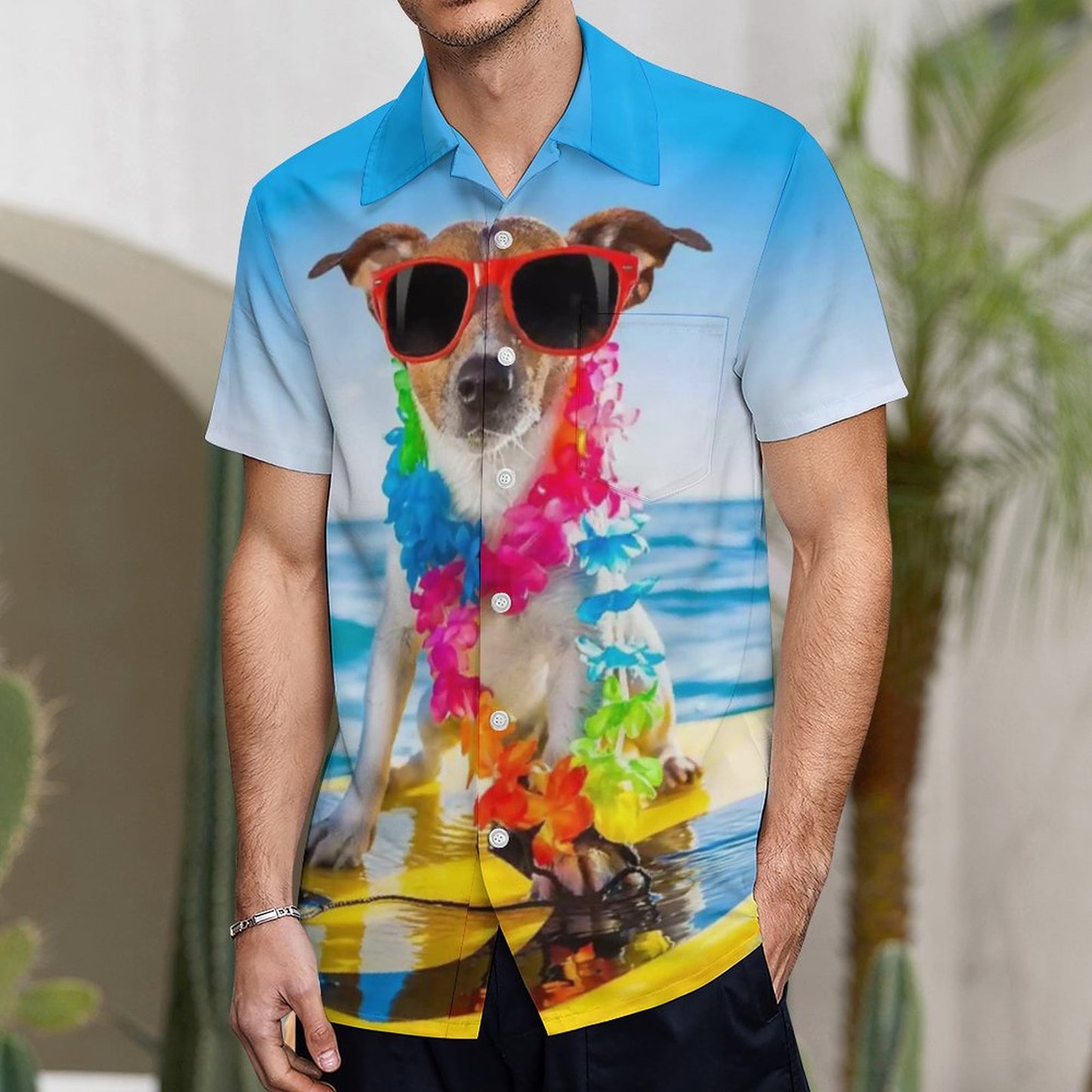 Men's Hawaiian Casual Short Sleeve Shirt 2307100346