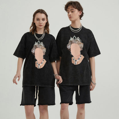 Unisex Vintage Solid Wash T-Shirts 2305103967