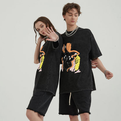 Unisex Vintage Solid Wash T-Shirts 2305103528