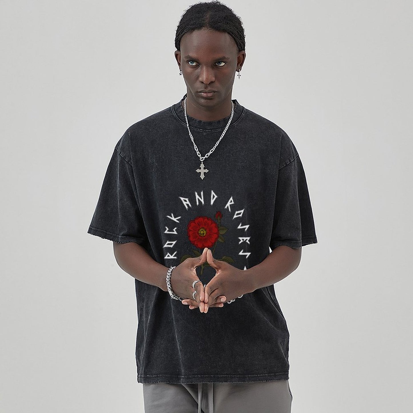 Unisex Vintage Solid Wash T-Shirts 2305102641