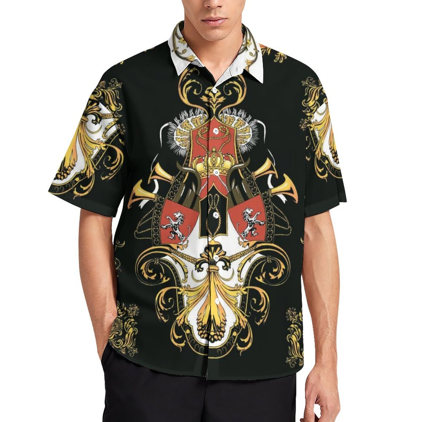 Men's Fashion Casual Printed Short Sleeve Shirts 2306101327
