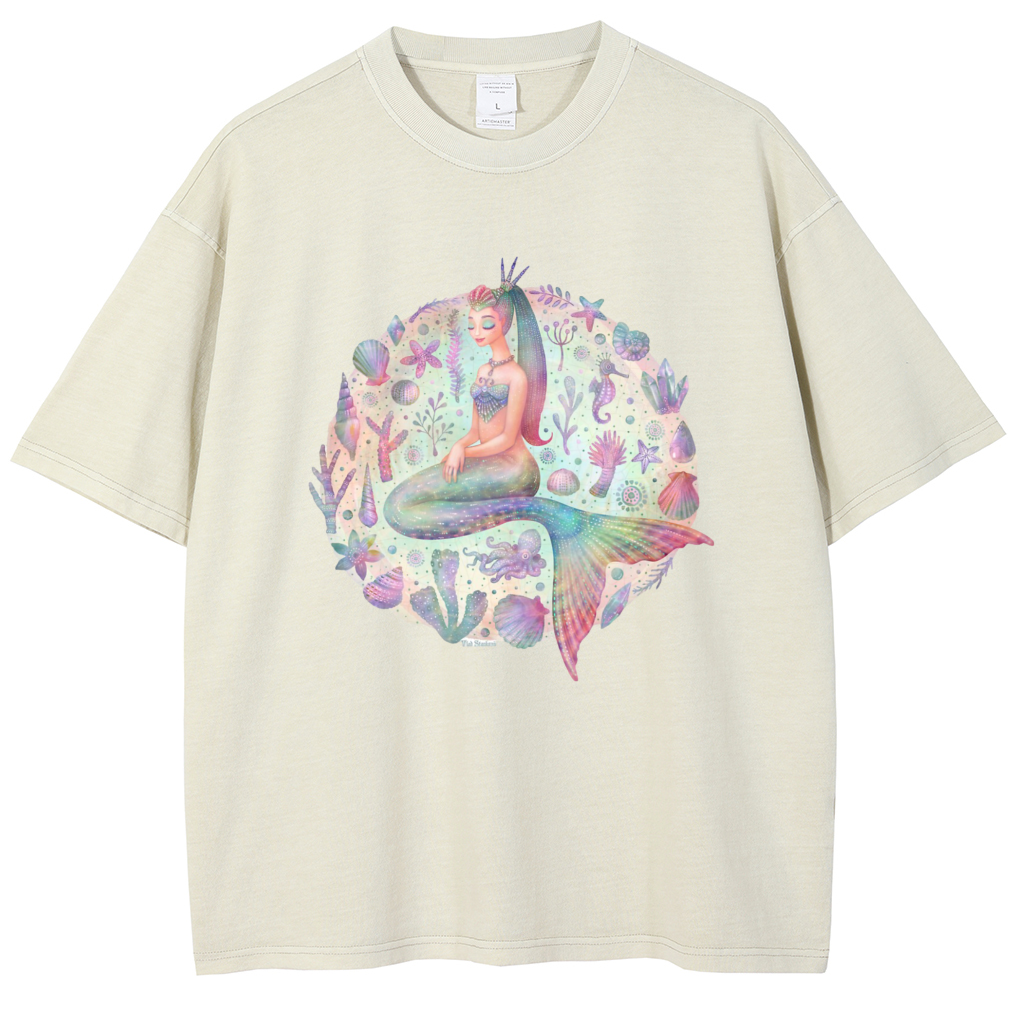 Mens Cotton Wash Solid T-Shirts Oversized Unisex Short Sleeve Streetwear Rap Hip Hop Basic Tee Tops
