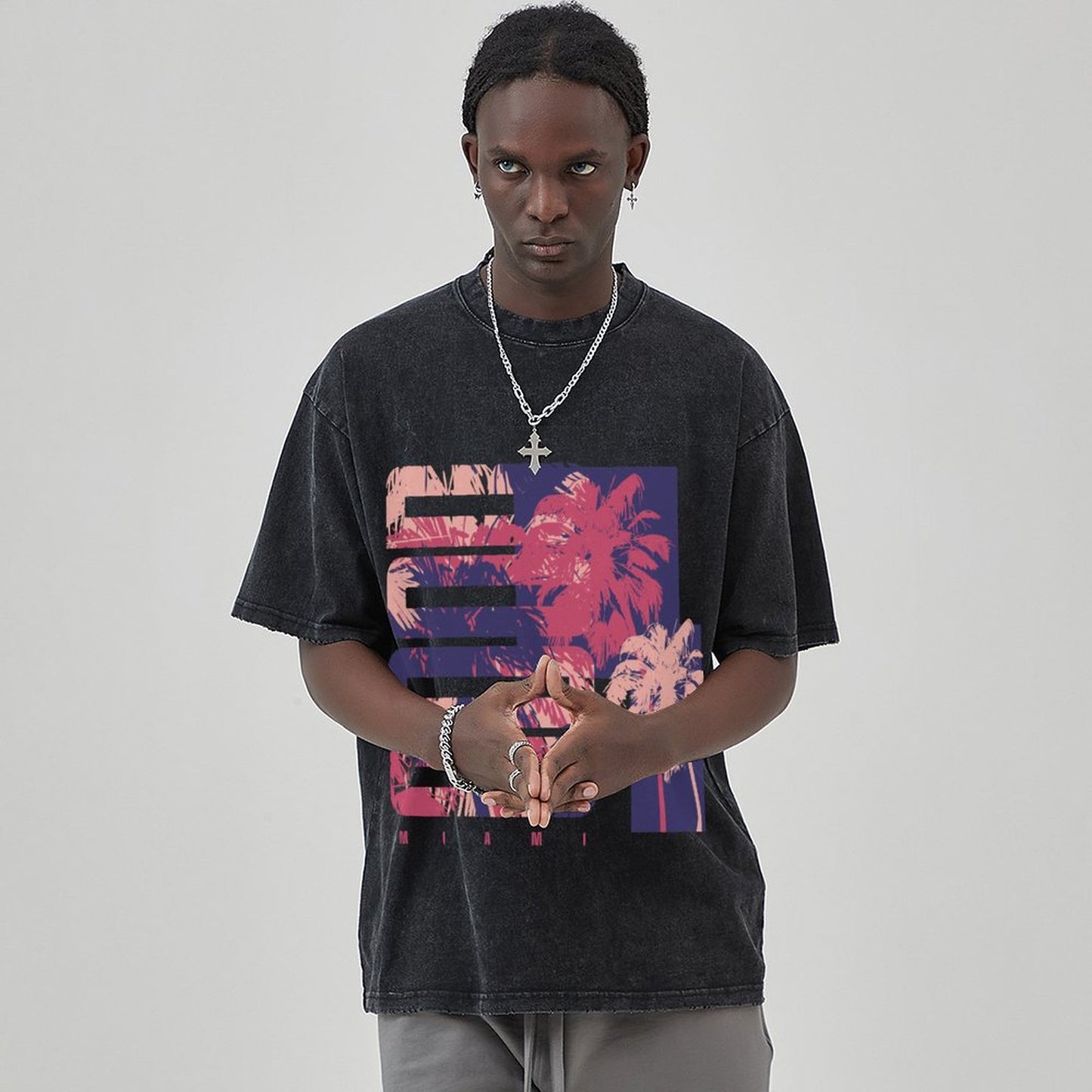 Unisex Vintage Solid Wash T-Shirts 2305101922