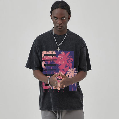 Unisex Vintage Solid Wash T-Shirts 2305101922