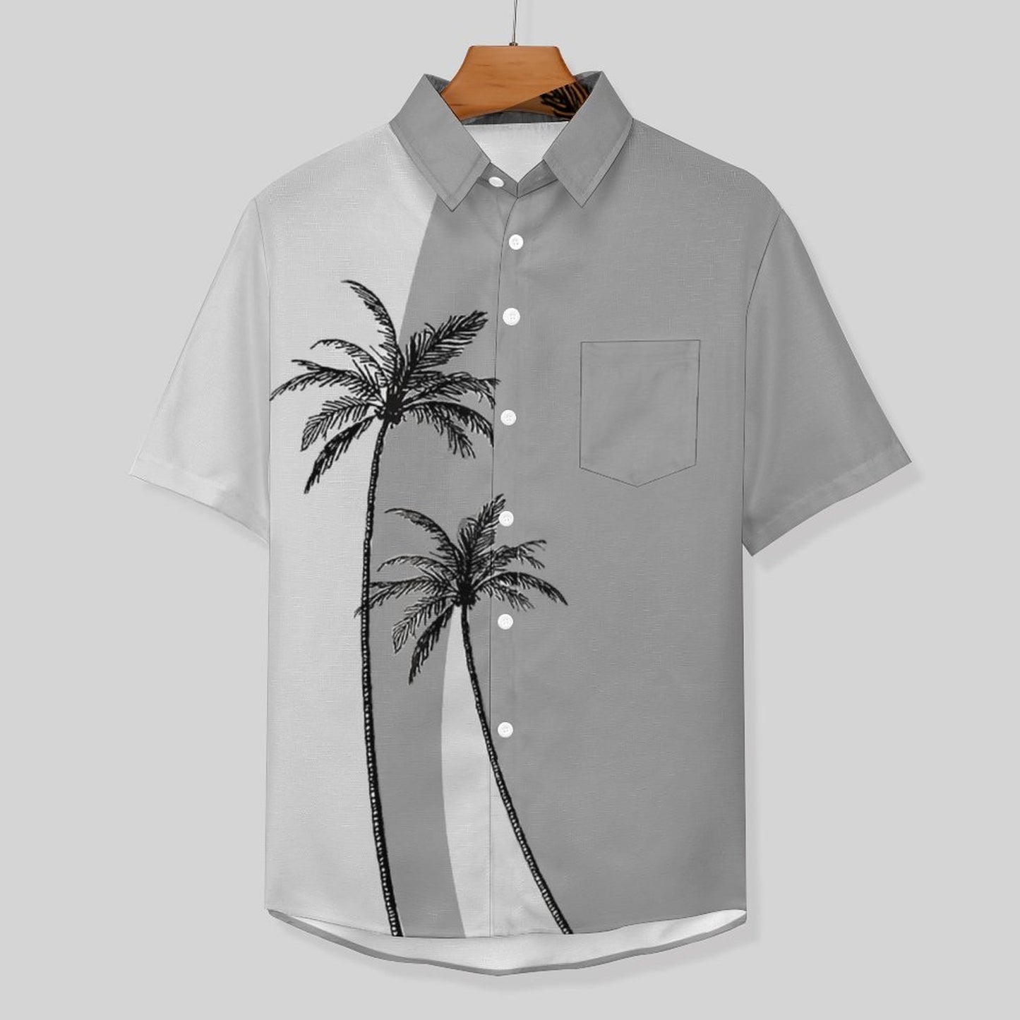 Coco Geometric Print Hawaiian Men's Casual Shirt