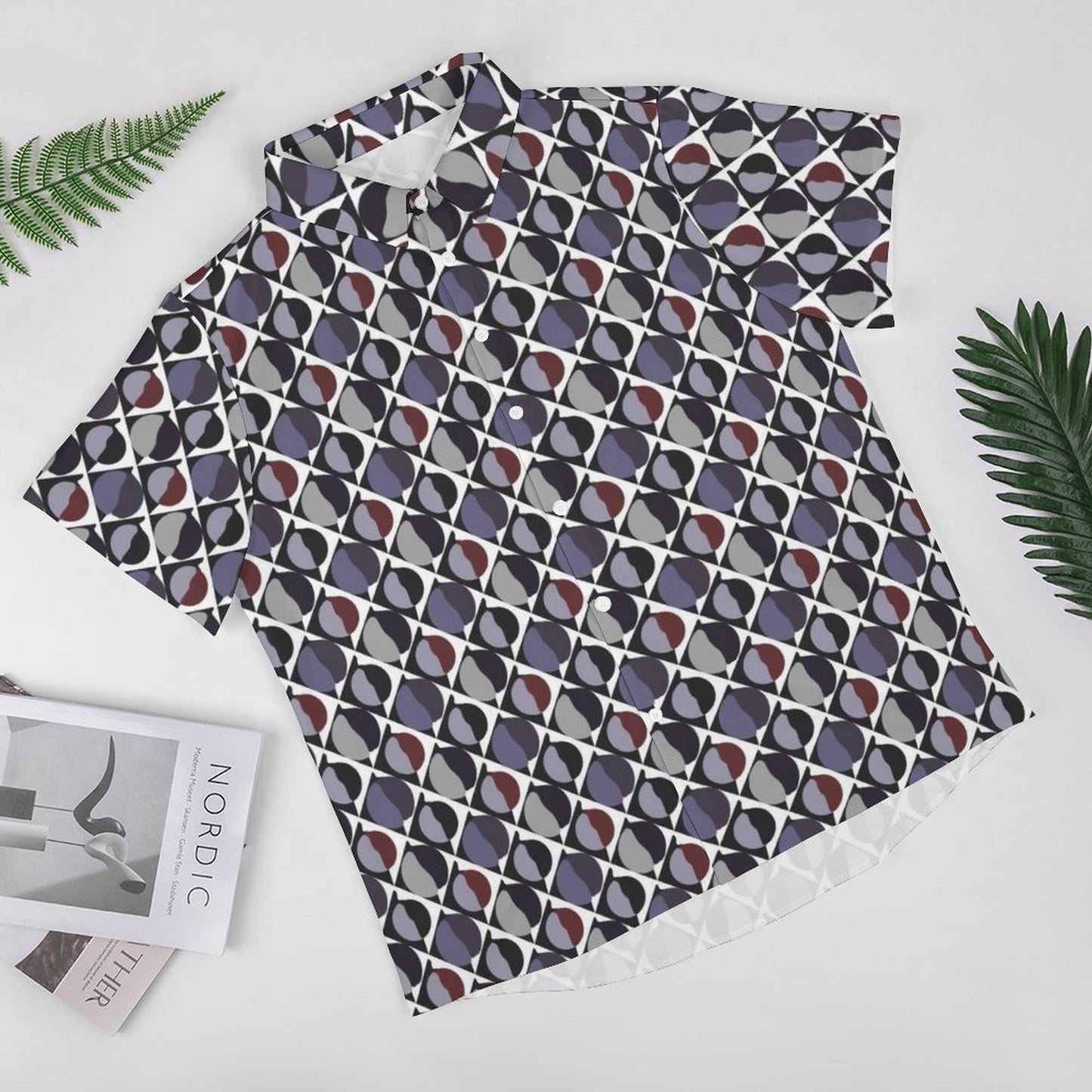 Men's Fashion Casual Printed Short Sleeve Shirts 2305107122