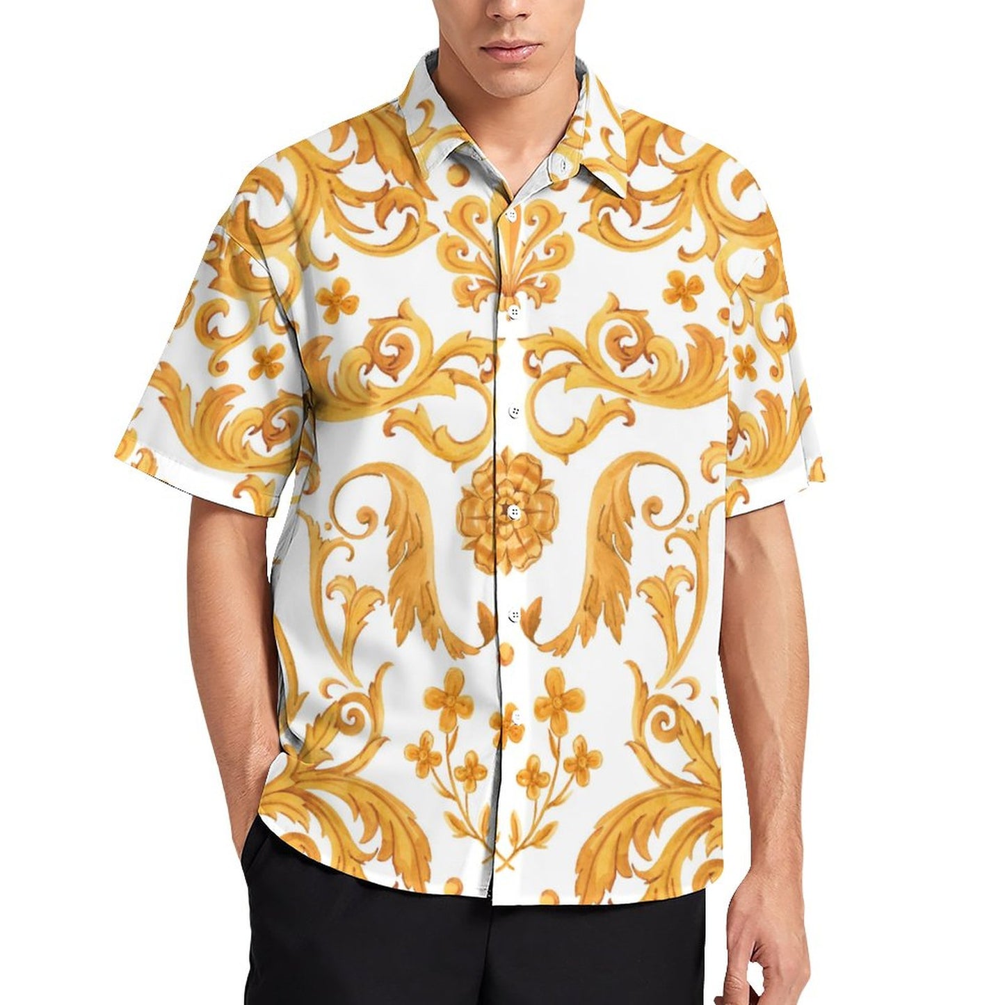 Men's Fashion Casual Printed Short Sleeve Shirts 2306101108