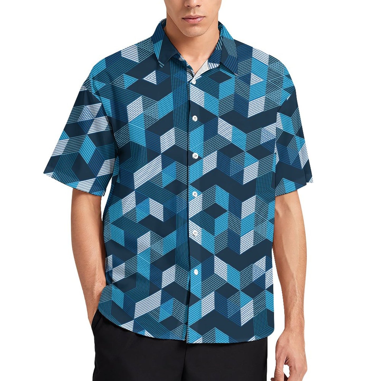 Men's Fashion Casual Printed Short Sleeve Shirts 2305107207