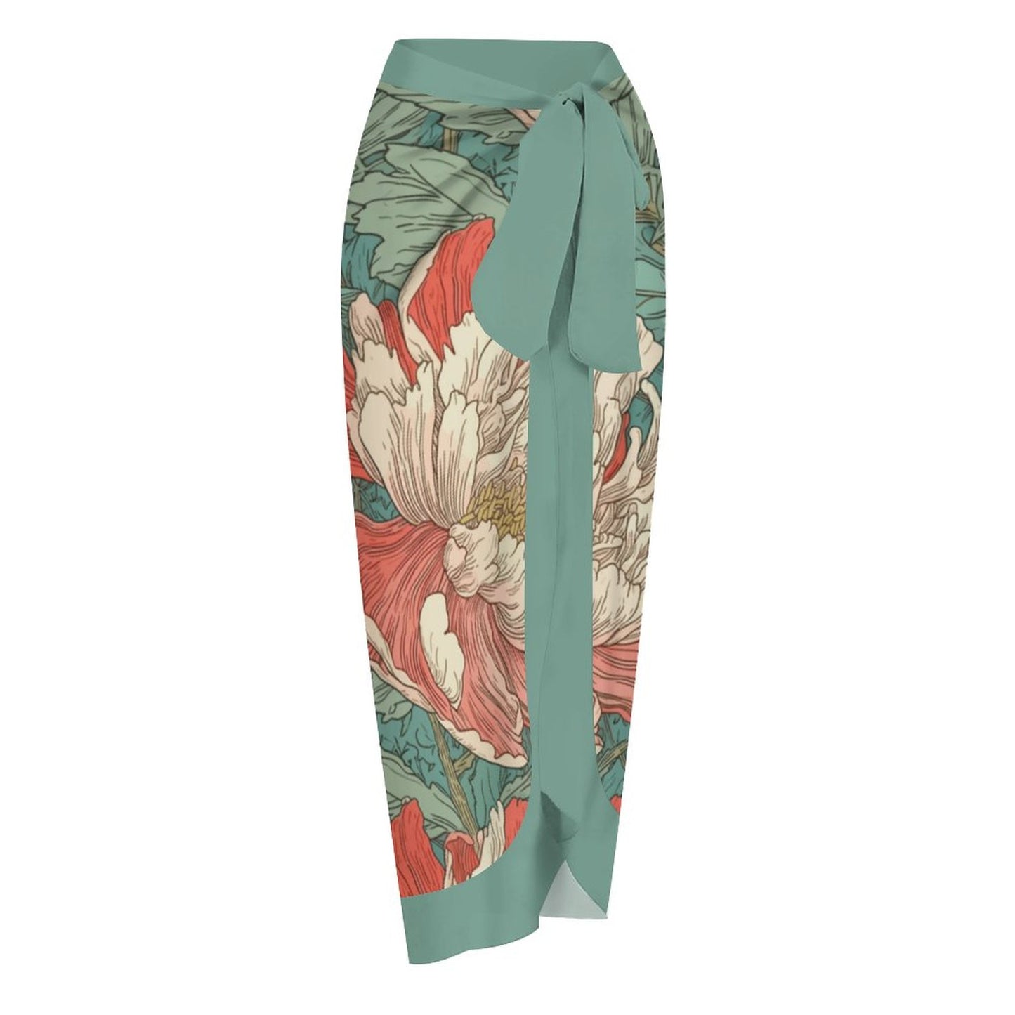 Casual Printed One-Piece Swimsuit And Cover Up 2305104112