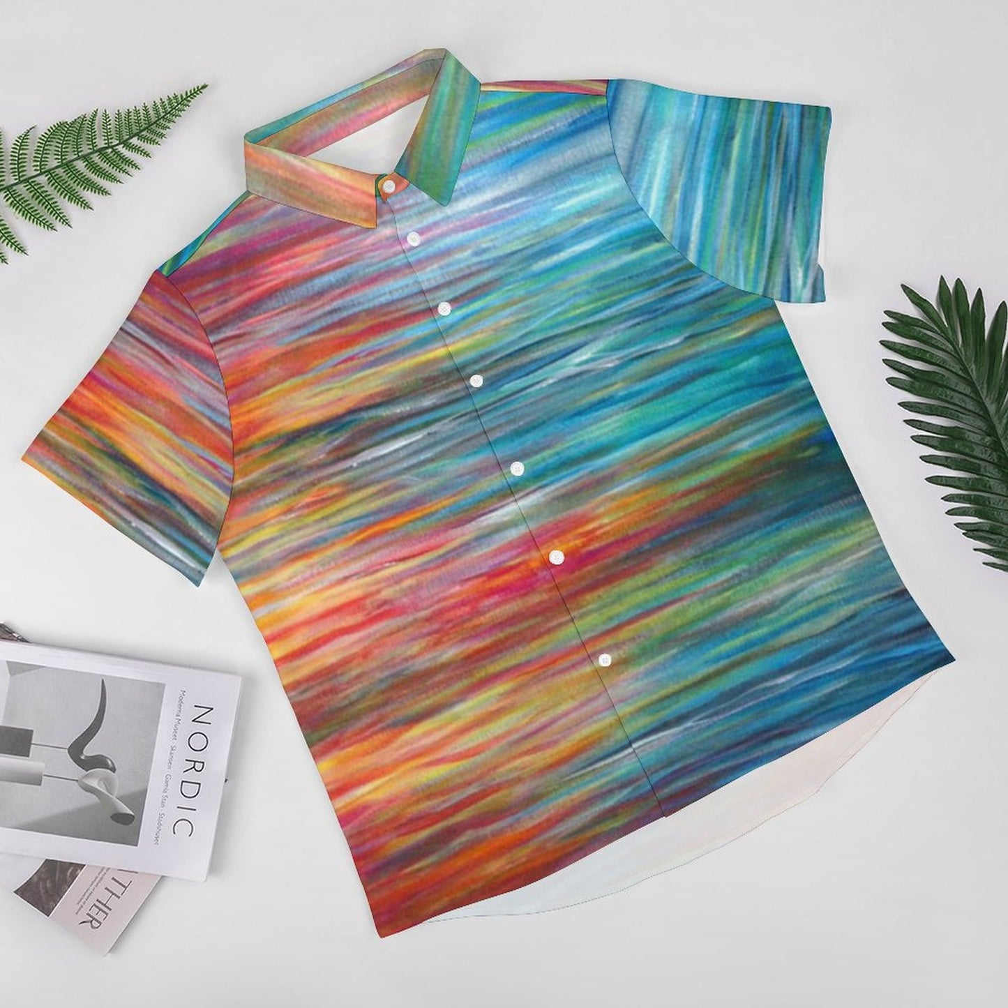Men's Hawaiian Print Resort Shirt 2305101775