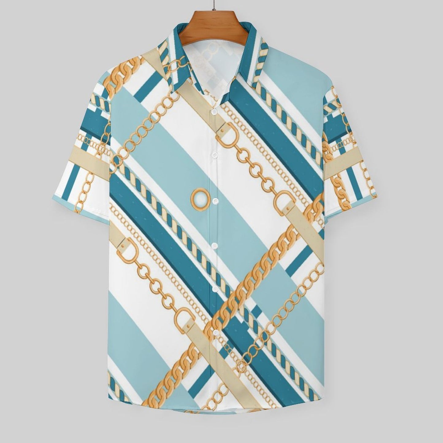 Men's Fashion Casual Printed Short Sleeve Shirts 2306100461
