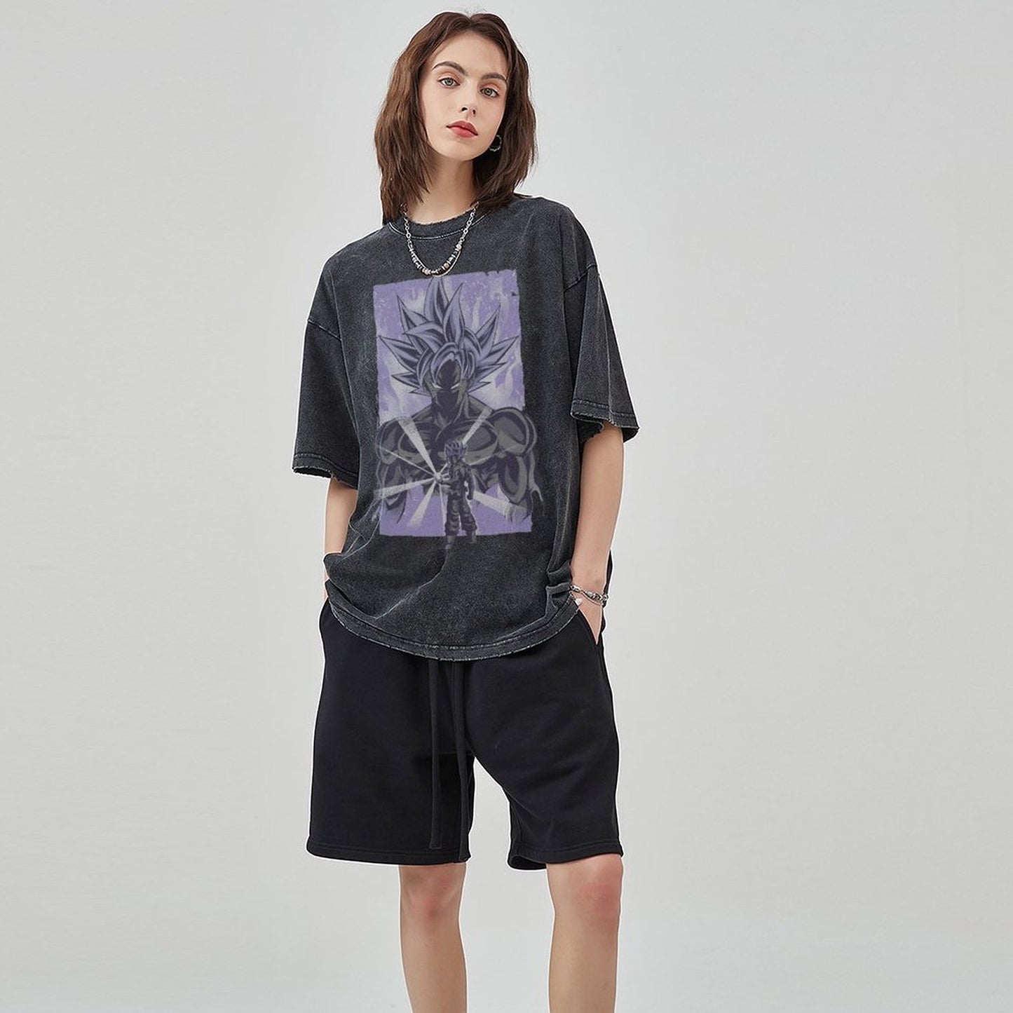 Unisex Vintage Solid Wash T-Shirts 2305102965
