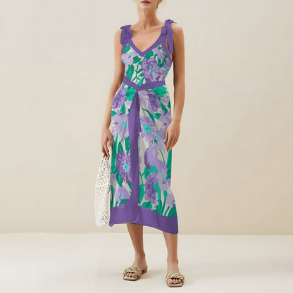 Casual Printed One-Piece Swimsuit And Cover Up 2305102466
