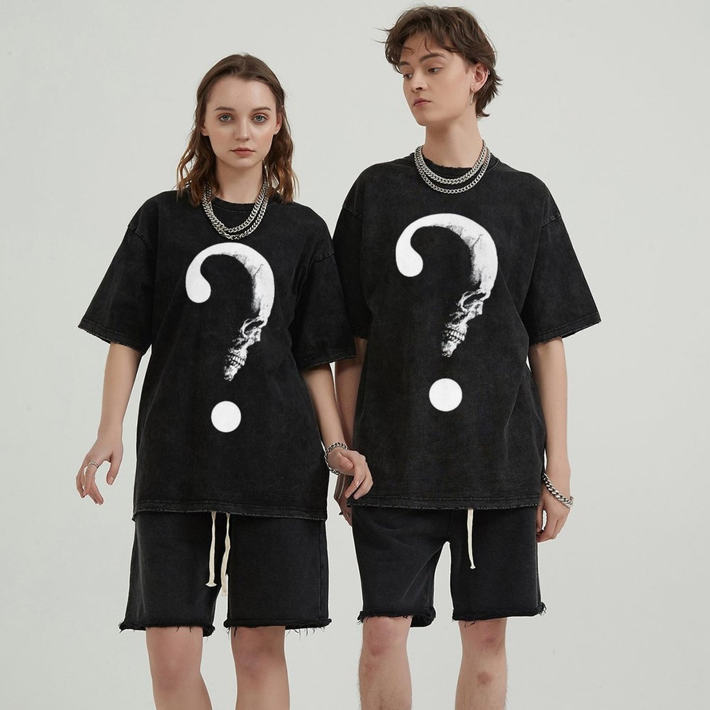 Unisex Vintage Solid Wash T-Shirts 2305104091