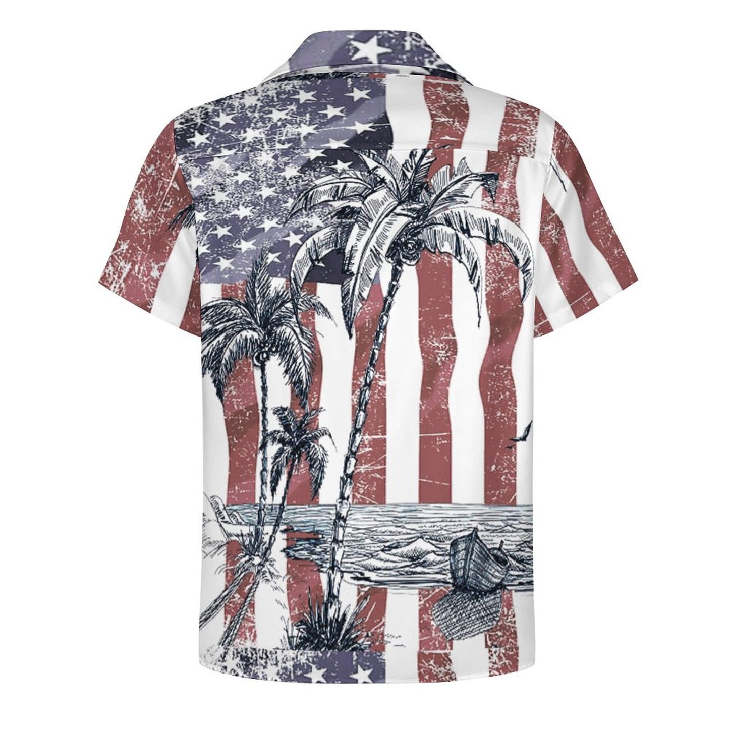 Men's Hawaiian Print Casual Shirt 2304107102