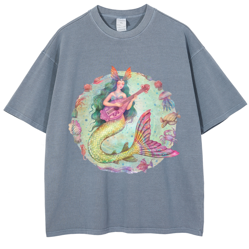 Mens Cotton Wash Solid T-Shirts Oversized Unisex Short Sleeve Streetwear Rap Hip Hop Basic Tee Tops
