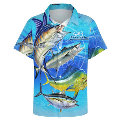 Men's Fashion Casual Printed Short Sleeve Shirts 2306101863