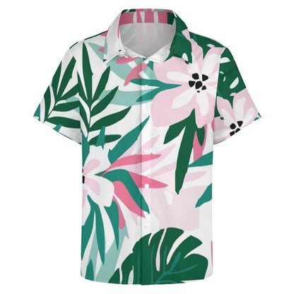 Men's Hawaiian Print Resort Shirt 2305101547