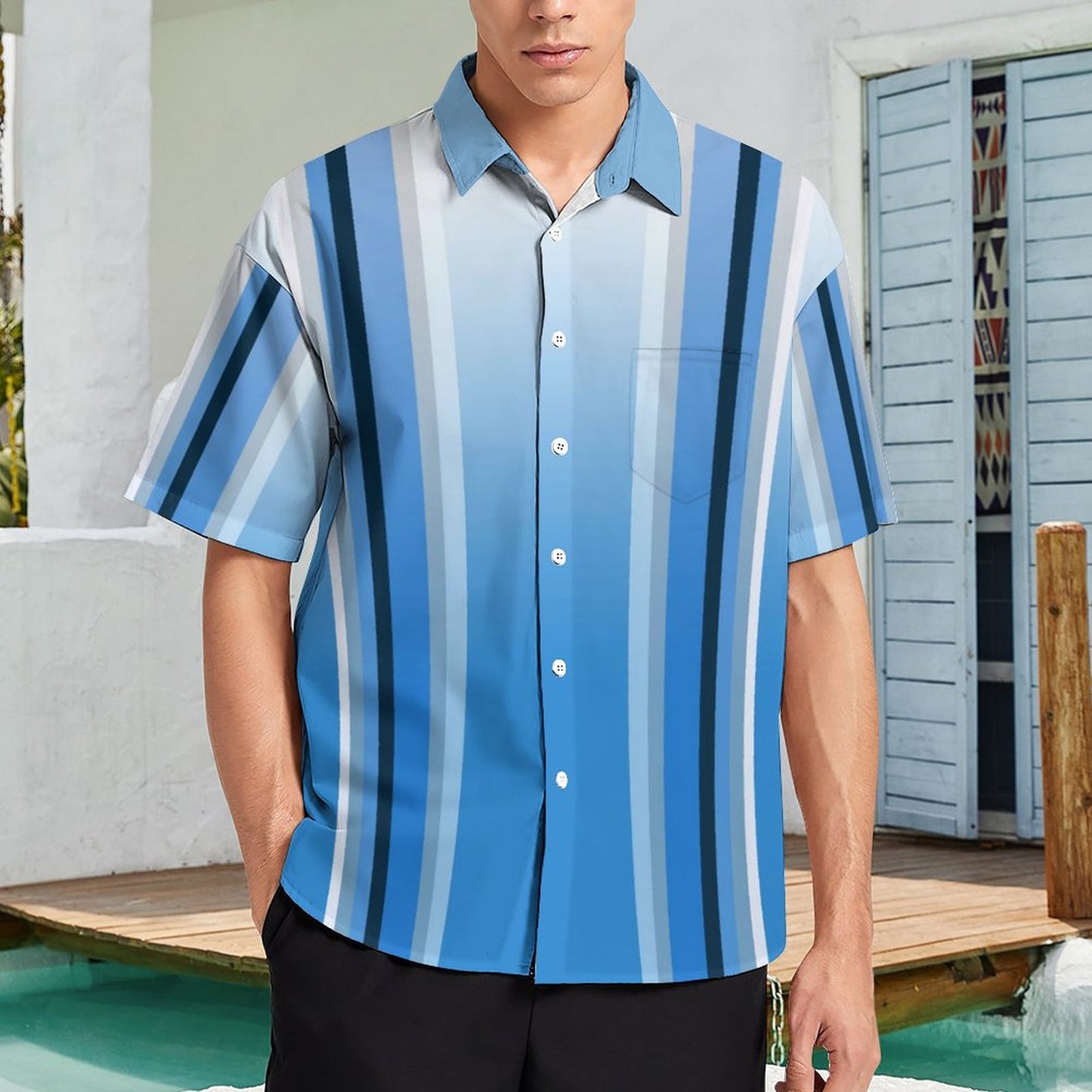 Men's Hawaiian Print Resort Shirt 2304102554