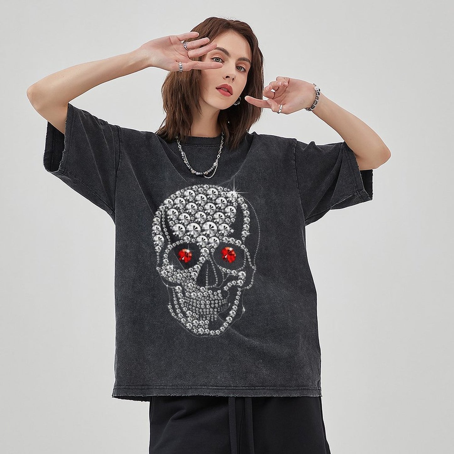Unisex Vintage Solid Wash T-Shirts 2305104073
